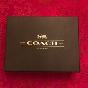 Black patent leather coach wristlet